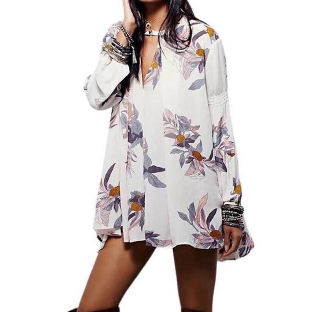Free People Floral Print Women's Top